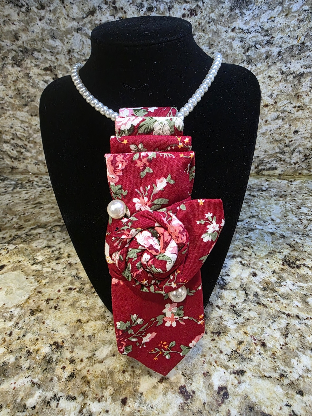 Tie Necklace | Floral Print
